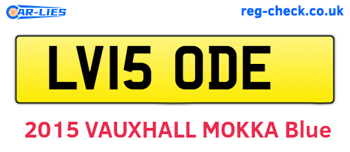 LV15ODE are the vehicle registration plates.
