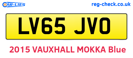 LV65JVO are the vehicle registration plates.