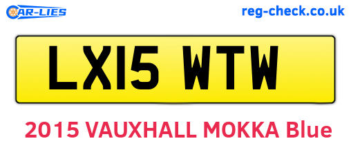 LX15WTW are the vehicle registration plates.
