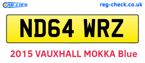 ND64WRZ are the vehicle registration plates.