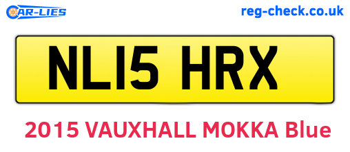 NL15HRX are the vehicle registration plates.