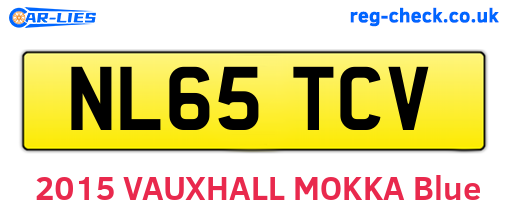 NL65TCV are the vehicle registration plates.