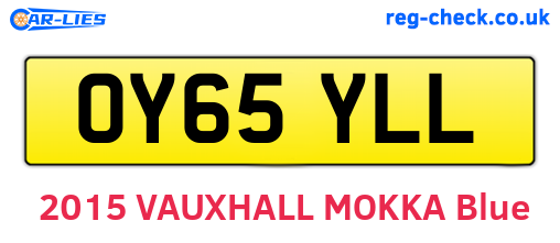 OY65YLL are the vehicle registration plates.