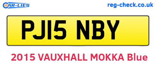 PJ15NBY are the vehicle registration plates.