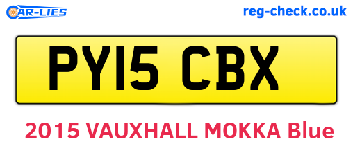 PY15CBX are the vehicle registration plates.