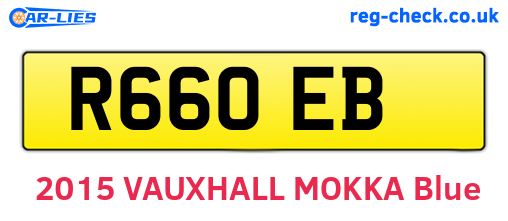 R66OEB are the vehicle registration plates.