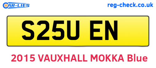 S25UEN are the vehicle registration plates.