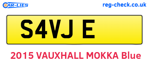 S4VJE are the vehicle registration plates.