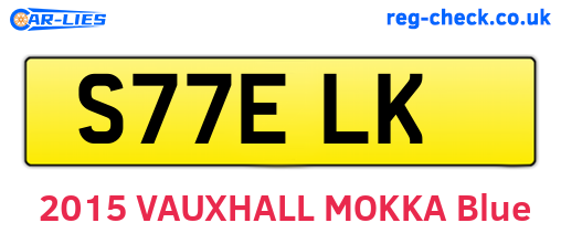 S77ELK are the vehicle registration plates.