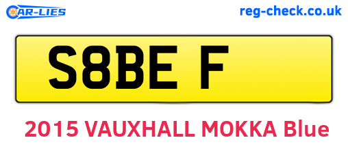 S8BEF are the vehicle registration plates.