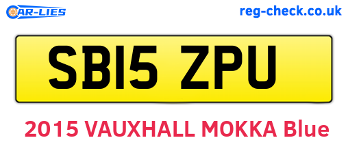 SB15ZPU are the vehicle registration plates.