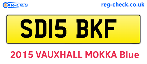 SD15BKF are the vehicle registration plates.