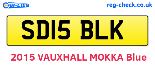 SD15BLK are the vehicle registration plates.