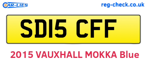 SD15CFF are the vehicle registration plates.