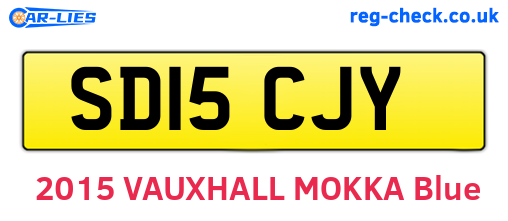 SD15CJY are the vehicle registration plates.
