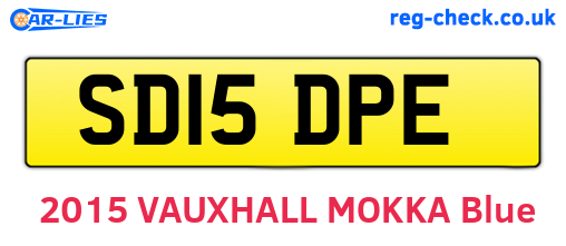 SD15DPE are the vehicle registration plates.