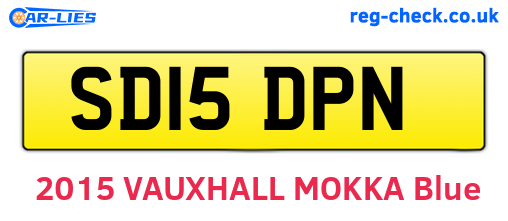 SD15DPN are the vehicle registration plates.