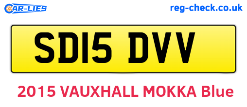 SD15DVV are the vehicle registration plates.