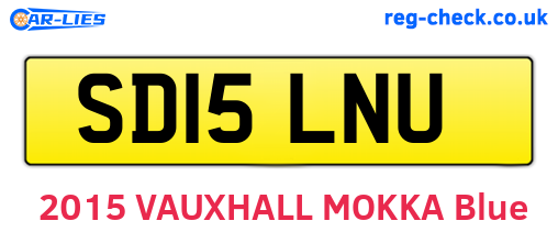 SD15LNU are the vehicle registration plates.