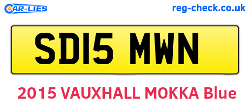 SD15MWN are the vehicle registration plates.