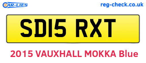 SD15RXT are the vehicle registration plates.