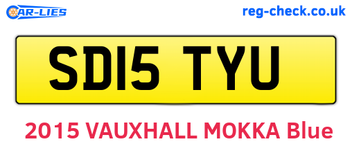 SD15TYU are the vehicle registration plates.