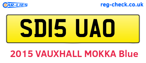 SD15UAO are the vehicle registration plates.