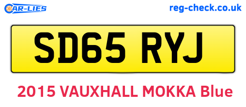 SD65RYJ are the vehicle registration plates.