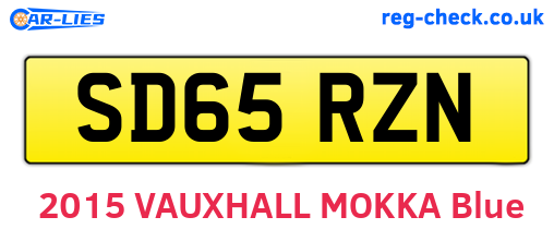 SD65RZN are the vehicle registration plates.