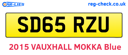 SD65RZU are the vehicle registration plates.