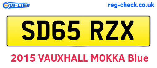 SD65RZX are the vehicle registration plates.