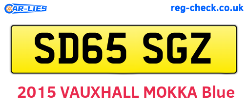 SD65SGZ are the vehicle registration plates.