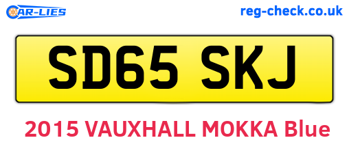 SD65SKJ are the vehicle registration plates.