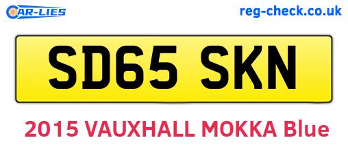 SD65SKN are the vehicle registration plates.