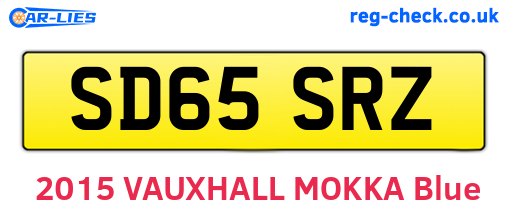 SD65SRZ are the vehicle registration plates.