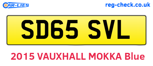 SD65SVL are the vehicle registration plates.