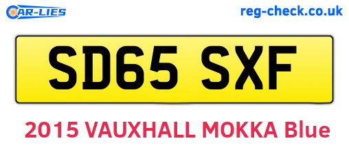 SD65SXF are the vehicle registration plates.