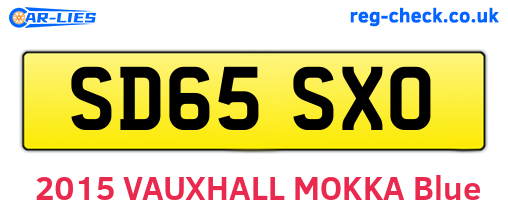 SD65SXO are the vehicle registration plates.