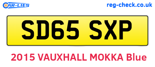 SD65SXP are the vehicle registration plates.