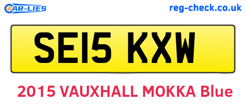 SE15KXW are the vehicle registration plates.