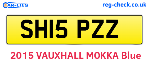 SH15PZZ are the vehicle registration plates.