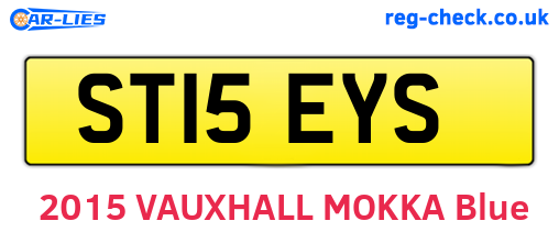 ST15EYS are the vehicle registration plates.