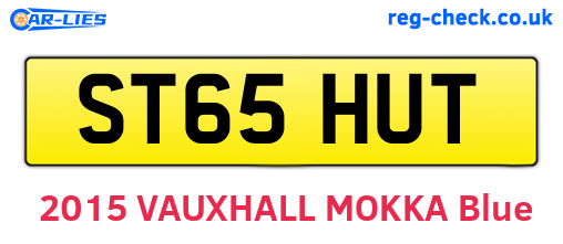 ST65HUT are the vehicle registration plates.