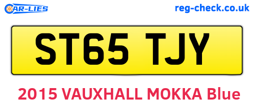 ST65TJY are the vehicle registration plates.
