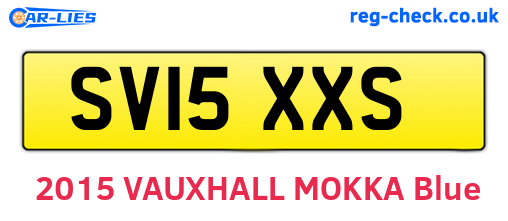 SV15XXS are the vehicle registration plates.