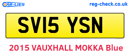 SV15YSN are the vehicle registration plates.