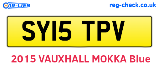 SY15TPV are the vehicle registration plates.