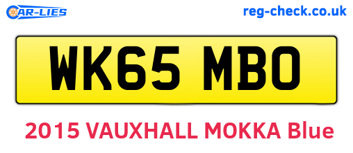WK65MBO are the vehicle registration plates.