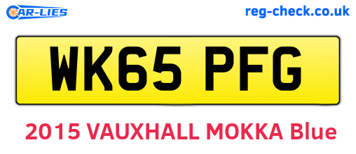 WK65PFG are the vehicle registration plates.