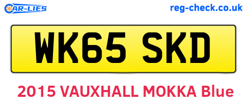 WK65SKD are the vehicle registration plates.